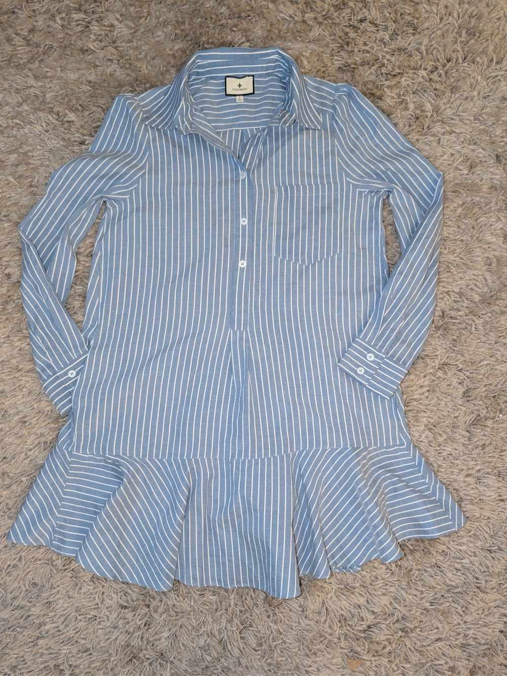 Tuckernuck Blue Stripe Callahan Shirt Dress S NWOT